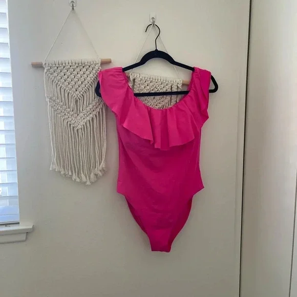 Trina Turk Monaco Off The Shoulder One Piece Bathing Suit Sz 12 - Picture 2 of 7